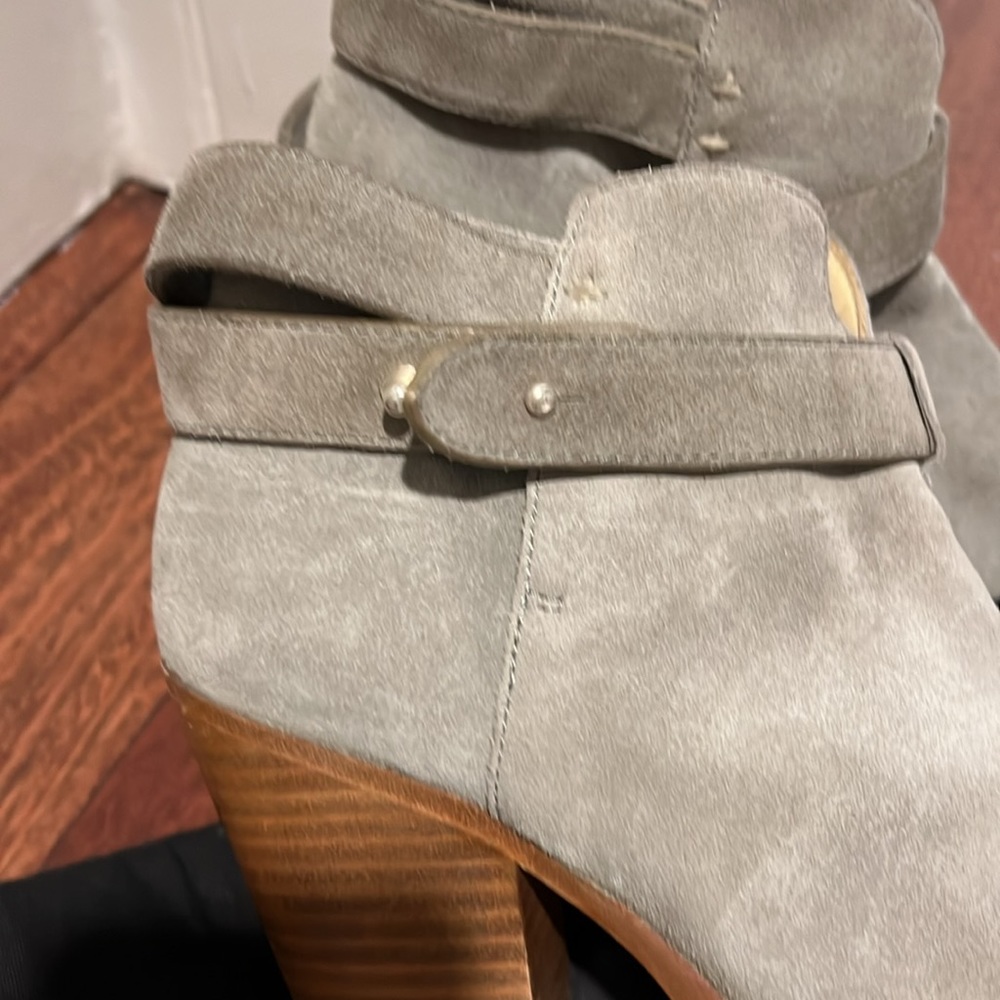 Grey Suede Rag And Bone Booties Size 37 - image 2